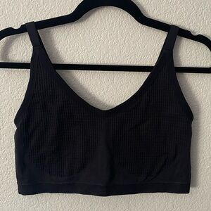 Anne Klein Black Ribbed Bralette